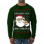 Santa Knows You've Been a Dumb Bitch Funny Vulgar Dirty Ugly Christmas Sweater Mens Long Sleeve Shirt