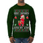 Merry Chrithmith Kith My Ath, Funny Butt Dancing, Viral Kiss My Ass Boxing Fight Meme, Men Women Ugly Christmas Sweater Mens Long Sleeve Shirt