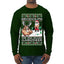 Brodolph Santa Working Out Gym the Red Nosed Gainzdeer Ugly Christmas Sweater Mens Long Sleeve Shirt