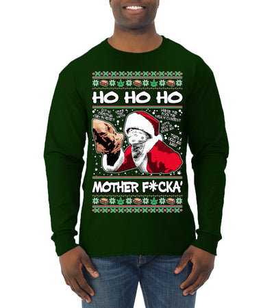 Friday Hood Santa  Ugly Christmas Sweater Mens Long Sleeve Shirt
