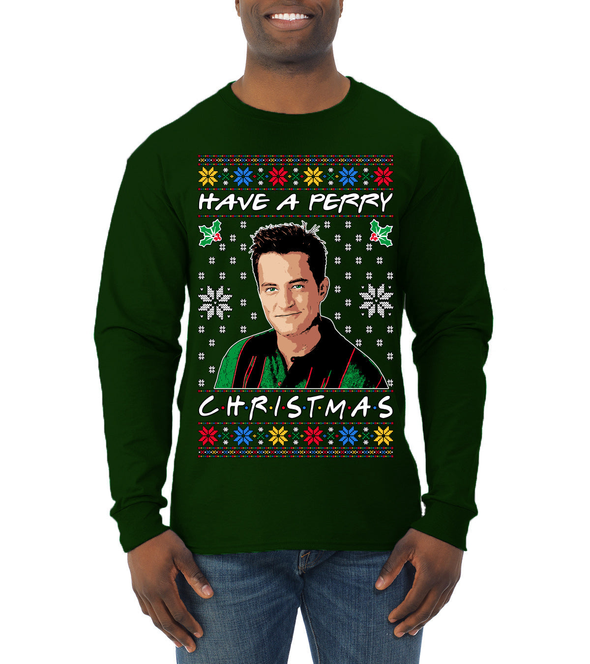 Have a Perry Christmas Ugly Christmas Sweater Mens Long Sleeve Shirt