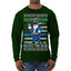 Santa Backs The Blue Pro Police Santa Claus Ugly Christmas Sweater Mens Long Sleeve Shirt