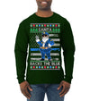 Santa Backs The Blue Pro Police Santa Claus Ugly Christmas Sweater Mens Long Sleeve Shirt