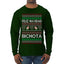 Feliz Navidad Bichota Ugly Christmas Sweater Mens Long Sleeve Shirt