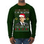 Harvey Hit This Button I Call Santa Specter TV Show Parody Ugly Christmas Sweater Mens Long Sleeve Shirt