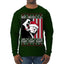 Merry Christmas to All a Good Fight | Santa Donald Trump Ugly Christmas Sweater Mens Long Sleeve Shirt