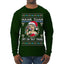 Hawk Tuah Spit On That Thang Mrs Claus Funny Meme Ugly Christmas Sweater Mens Long Sleeve Shirt
