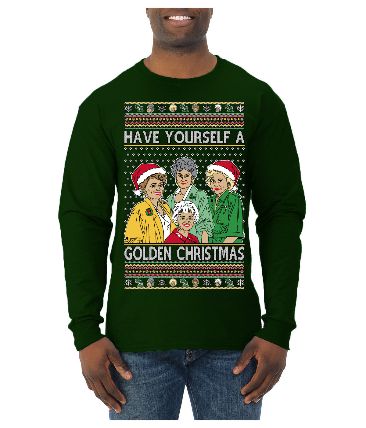 Have Yourself a Golden Christmas Classic TV Show Ugly Christmas Sweater Mens Long Sleeve Shirt