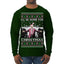 I'll Be Home for Christmas Pink Suit | Funny Santa Clause President Donald Trump Ugly Christmas Sweater Mens Long Sleeve Shirt