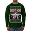 Daddy's Home Pink Suit, I'll Be Home for Christmas | Funny Santa Clause President Donald Trump Ugly Christmas Sweater Mens Long Sleeve Shirt