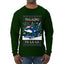 Tralalero Fa La La Brainrot, Ugly Christmas Sweater Mens Long Sleeve Shirt
