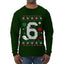 Christmas 6 Meme, Ugly Christmas Sweater Unisex Mens Long Sleeve Shirt