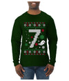 Christmas 7 Meme, Ugly Christmas Sweater Unisex Mens Long Sleeve Shirt