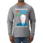 Mistle Joe Shut Up And Kiss Me Man Biden Ugly Christmas Sweater Mens Long Sleeve Shirt