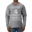 Theres Some Hos in the House Santa Ugly Christmas Sweater Mens Long Sleeve Shirt