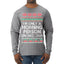 I'm Only A Morning Person on December 25th Ugly Christmas Sweater Mens Long Sleeve Shirt