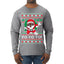 Yo Yo Yo Black Santa Ugly Christmas Sweater Mens Long Sleeve Shirt
