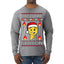 Rizz the Season Viral Internet Fire Emoji Face Meme Ugly Christmas Sweater Mens Long Sleeve Shirt