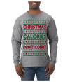 Christmas Calories Don't Count Funny Family Holidays Ugly Christmas Sweater Mens Long Sleeve Shirt