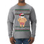 Ask Your Mom If I'm Real Funny, Funny Dirty Inappropriate Censored Santa Claus Ugly Christmas Sweater Mens Long Sleeve Shirt