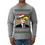 Feliz Navidad Mi Amigos Funny President Ugly Christmas Sweater Mens Long Sleeve Shirt