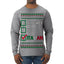 Naughty Nice Italian Funny Italians Italy Colors Ugly Christmas Sweater Mens Long Sleeve Shirt