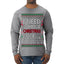 I Need a Huge Christmas Cocktail Funny Dirty Joke Drinking Ugly Christmas Sweater Mens Long Sleeve Shirt