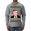 Merry Creedmas Office Humor TV  Ugly Christmas Sweater Mens Long Sleeve Shirt