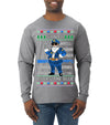 Santa Backs The Blue Pro Police Santa Claus Ugly Christmas Sweater Mens Long Sleeve Shirt