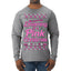 Dreaming Of A Pink Chirstmas Girly Woman Movie Party Ugly Christmas Sweater Mens Long Sleeve Shirt