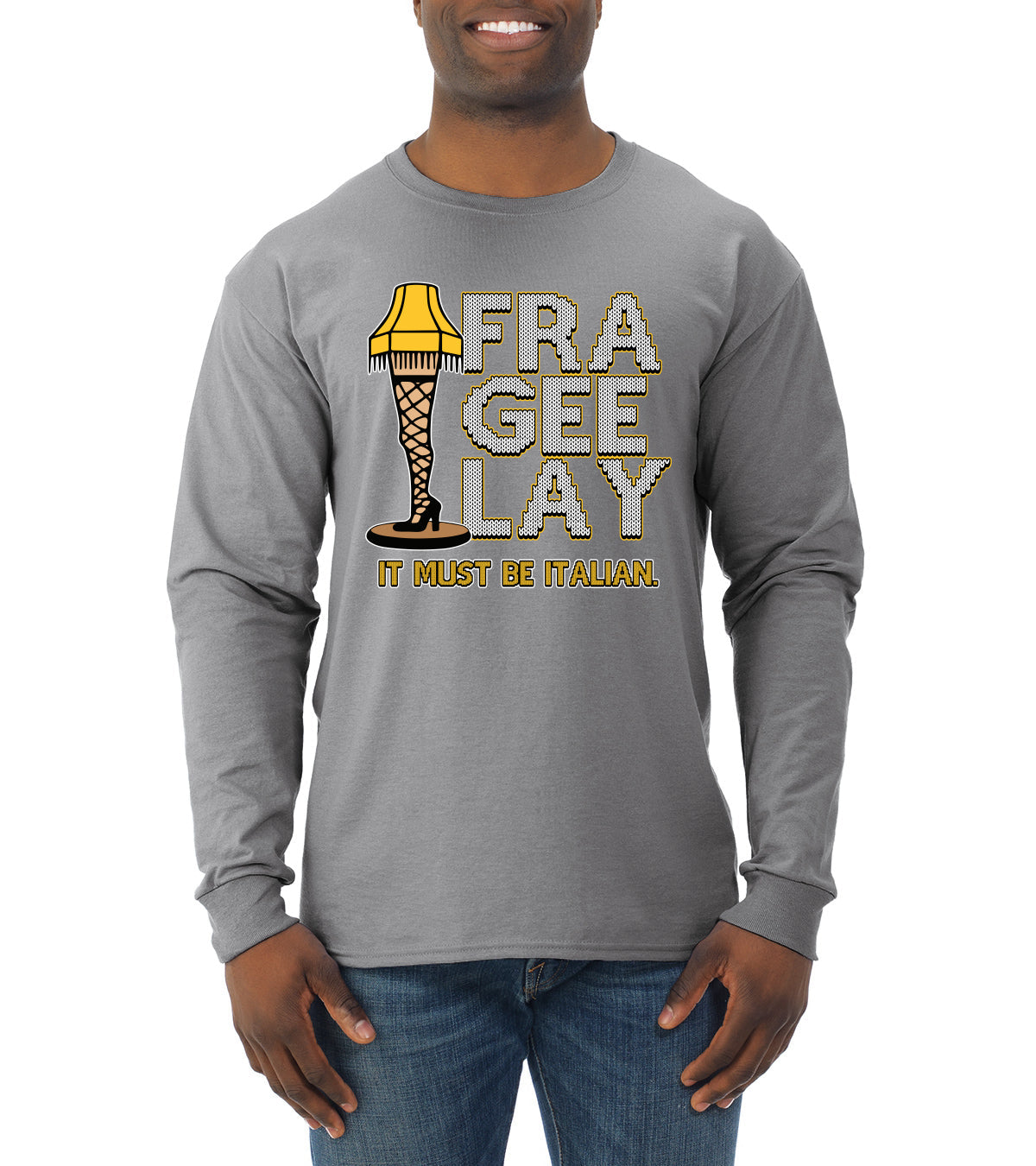 FRA-GEE-LAY Leg Lamp Story Christmas Mens Long Sleeve Shirt