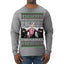 I'll Be Home for Christmas Pink Suit | Funny Santa Clause President Donald Trump Ugly Christmas Sweater Mens Long Sleeve Shirt