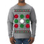 Deck the Halls with Bocce Balls, Funny Classic Italy Italian Sports Ugly Christmas Sweater Mens Long Sleeve Shirt