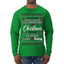 Serial Killer Docs or Christmas Movies Slaying Sleighing Ugly Christmas Sweater Mens Long Sleeve Shirt