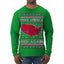 Make America Red Again USA Map Trump 2024 MAGA Ugly Christmas Sweater Mens Long Sleeve Shirt