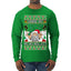 Santa Stripping Money Club Where My Ho's At Ugly Christmas Sweater Mens Long Sleeve Shirt