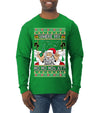 Santa Stripping Money Club Where My Ho's At Ugly Christmas Sweater Mens Long Sleeve Shirt