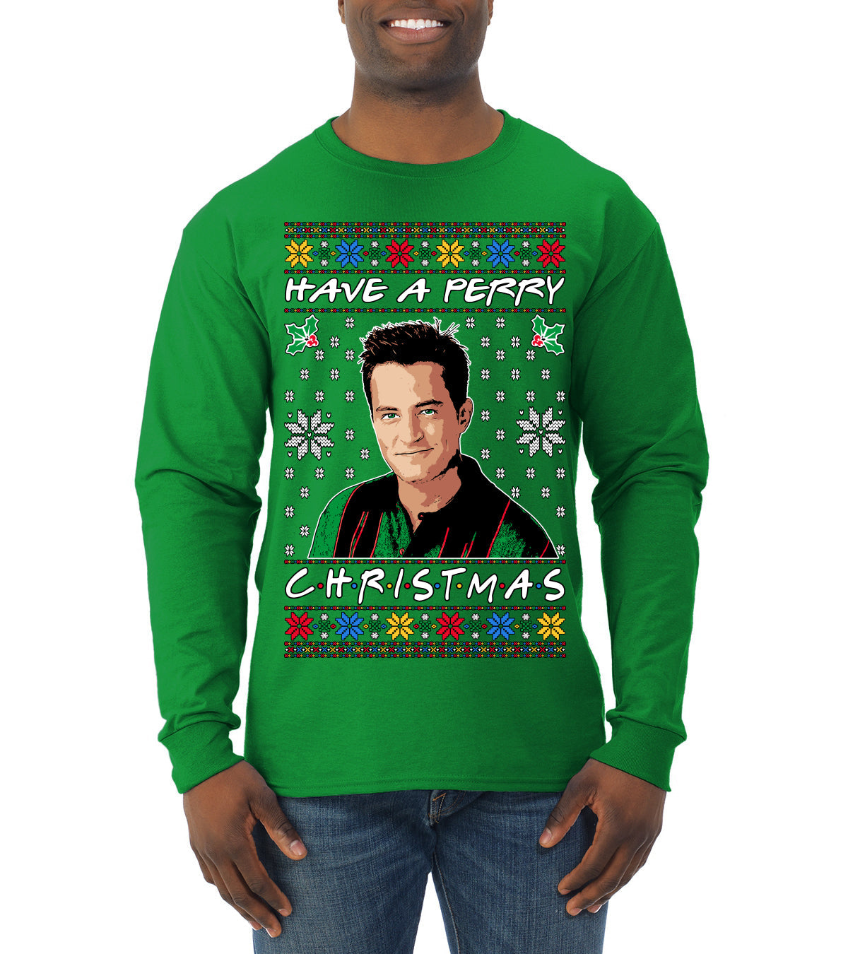 Have a Perry Christmas Ugly Christmas Sweater Mens Long Sleeve Shirt