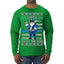 Santa Backs The Blue Pro Police Santa Claus Ugly Christmas Sweater Mens Long Sleeve Shirt