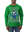 Santa Backs The Blue Pro Police Santa Claus Ugly Christmas Sweater Mens Long Sleeve Shirt