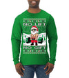 No Lift No Gift Fitness Workout Santa Ugly Christmas Sweater Mens Long Sleeve Shirt