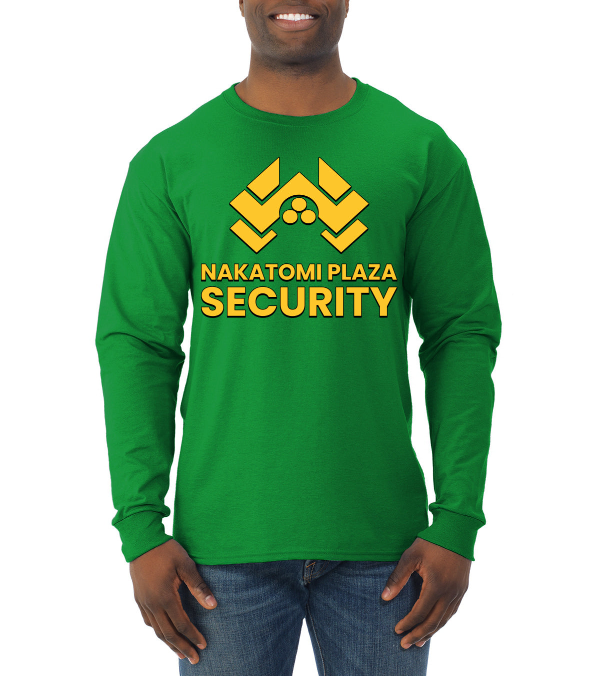 Nakatomi Plaza Security Movie Christmas Mens Long Sleeve Shirt