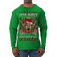Merry Krampus Santa Folklore Figure Horror Ugly Christmas Sweater Mens Long Sleeve Shirt