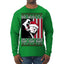 Merry Christmas to All a Good Fight | Santa Donald Trump Ugly Christmas Sweater Mens Long Sleeve Shirt