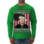 Merry Christmusk Funny Dark MAGA Santa Elon Doge Meme Ugly Christmas Sweater Mens Long Sleeve Shirt