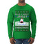 Have a Holly Jawlly Christmas, Cute Shark, Ugly Christmas Sweater Mens Long Sleeve Shirt