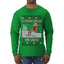 Dachshund Through The Snow, Cute Dog Christmas Sweater, Ugly Christmas Sweater Mens Long Sleeve Shirt