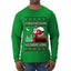 I Could Go Down All Night Long, Ugly Christmas Sweater Mens Long Sleeve Shirt