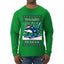 Tralalero Fa La La Brainrot, Ugly Christmas Sweater Mens Long Sleeve Shirt