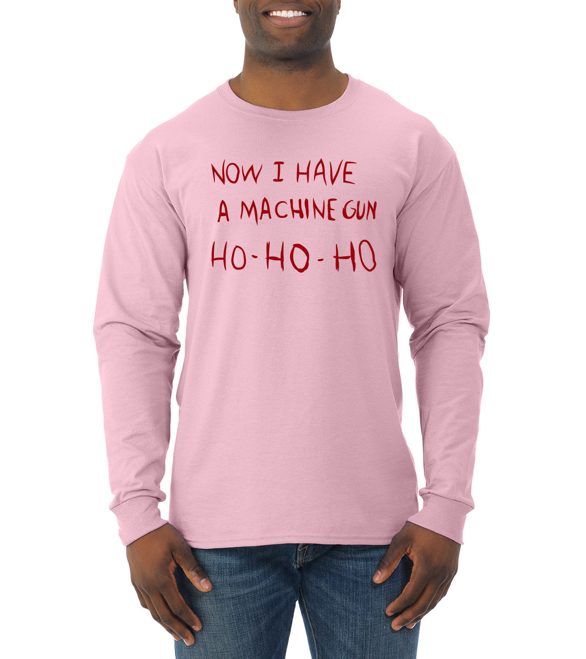 Die Hard Now I Have a Machine Gun Ho ho ho Christmas Mens Long Sleeve Shirt